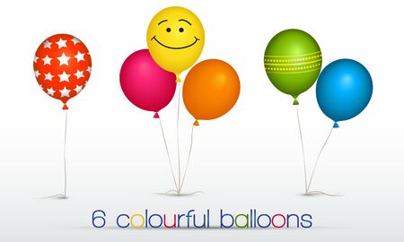 Collection of colourful balloonsのイラスト素材