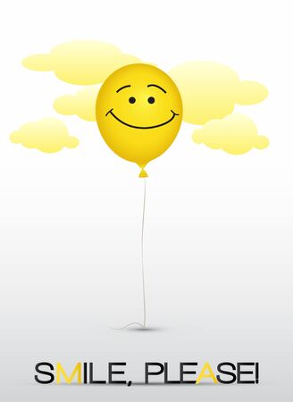 Smiley balloons cardのイラスト素材