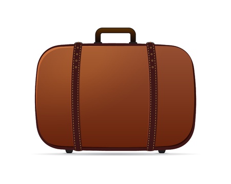 Old retro vector suitcase isolated on whiteのイラスト素材