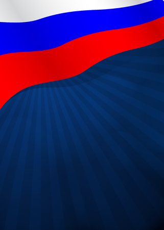 Vector background with Russian flag in vectorのイラスト素材