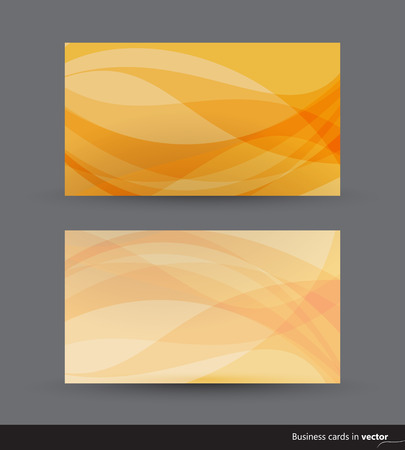 Two business cards in yellow shadesのイラスト素材
