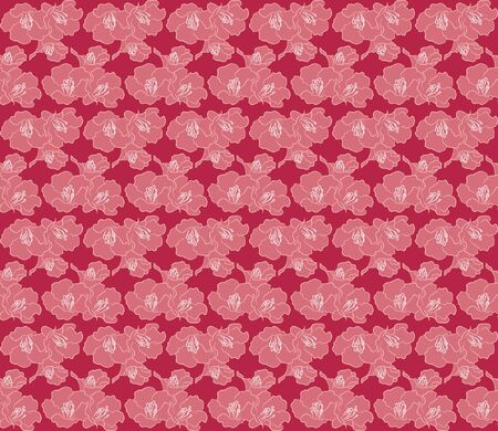Red flower patternのイラスト素材