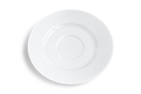 Blank plate isolated.の写真素材