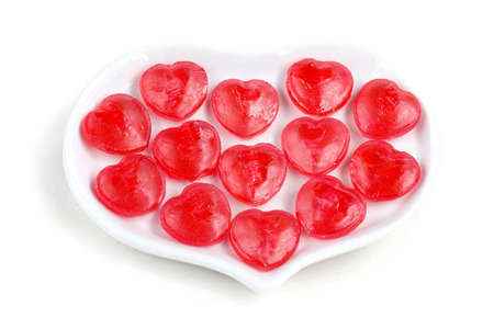 Red heart candyの写真素材