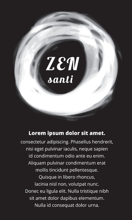 Poster template Black and White simple ZEN religionのイラスト素材