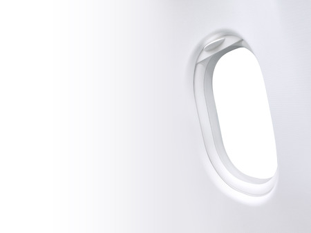White background in window plane frame and blank space templateの写真素材