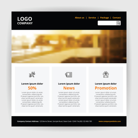 Website one page easy template vectorのイラスト素材