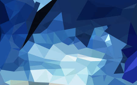 Light blue low polygon abstract background, broken cyan glass triangular wallpaper, green geometric technology banner, white shiny crystal pattern design.のイラスト素材