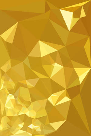 Colorful low polygon pastel background, yellow polygonal texture, vivid gold vector backdrop, golden geometric technology banner, abstract triangular wallpaper, shiny crystal design.のイラスト素材