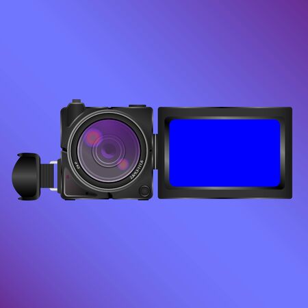 Realistic illustration, vector video cameraのイラスト素材