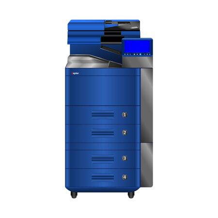 Vector illustration office equipment, copier on a white backgroundのイラスト素材
