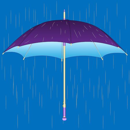 Vector illustration umbrella in the rainのイラスト素材