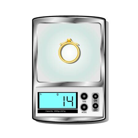 Vector, Illustration electronic scales for jewelerのイラスト素材