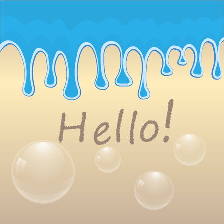 Abstraction. water, sand, bubbles, saysのイラスト素材