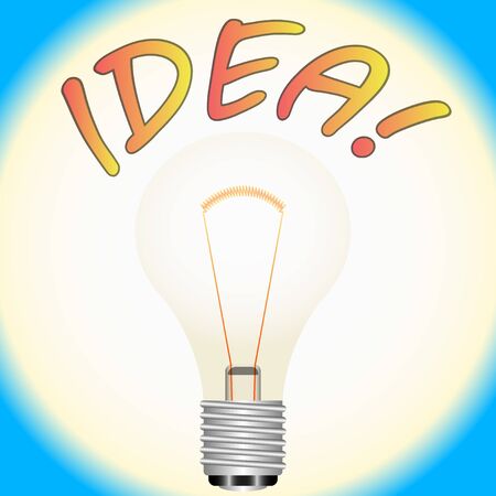 electric light bulb as a symbol of ideas, vector illustrationのイラスト素材