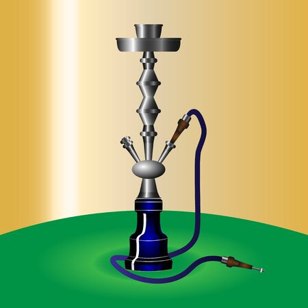 Hookah with pipe for smoking tobacco and shisha.のイラスト素材