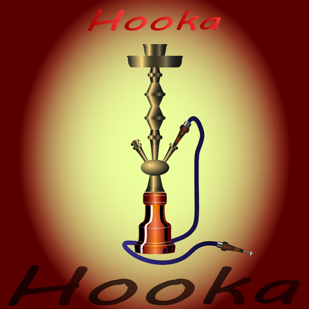 Hookah with pipe for smoking tobacco and shisha.のイラスト素材