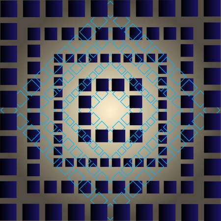 Abstract blue squares on gray background. Vector Illustrationのイラスト素材