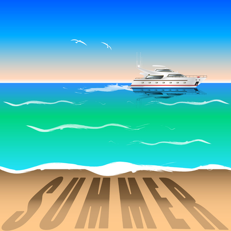 Summer concept graphic Illustration.のイラスト素材