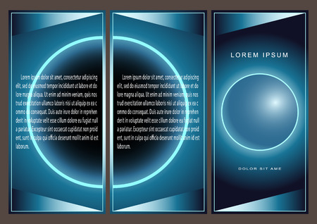 booklet, brochure, pamphlet, leaflet geometrical abstraction, ball. Annual template, concept. Vector Illustrationのイラスト素材