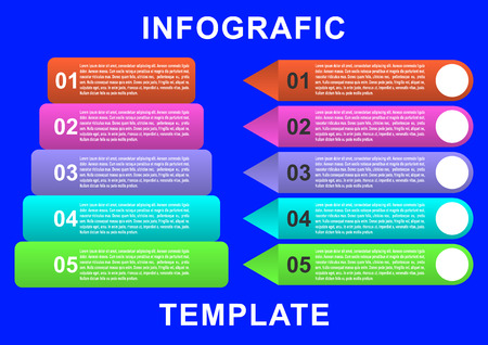 Infographic template with paper label, integrated circles. Business concept with options. For content, diagram, flowchart, steps, parts, timeline infographics, workflow . Vector Illustrationのイラスト素材