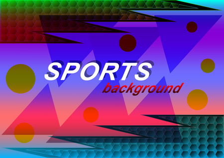 Sports abstract background, geometric shapes on a colorful background . Vector Illustrationのイラスト素材
