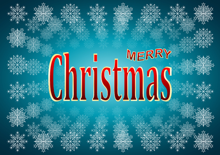 Merry Christmas. The tunnel, the corridor of the snowflakes. Vector Illustrationのイラスト素材