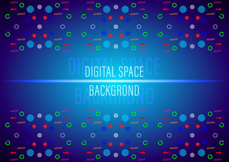 Digital signs on abstract background. Vector Illustrationのイラスト素材