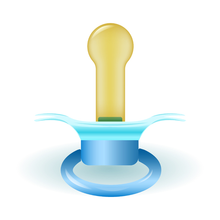 Realistic baby nipple on a white background. Vector Illustrationのイラスト素材