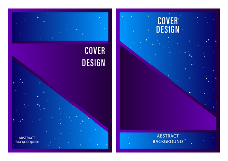Fantastic Cover Design abstract background purple triangle on the background of space. Vector Illustrationのイラスト素材