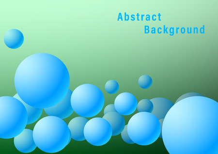 3D Abstract Background blue Balls. Vector Illustrationのイラスト素材