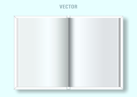 mockup of opened blank rectangular book at white background. Vector Illustrationのイラスト素材