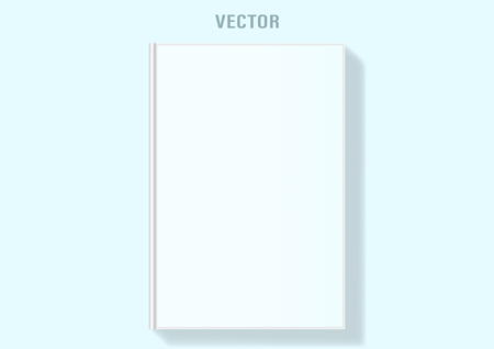 mockup of closed blank rectangular book at white background. Vector Illustrationのイラスト素材