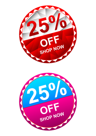 Set Sale and special offer tag, price tags, discounts Label design. Vector Illustrationのイラスト素材