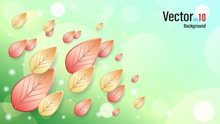 3d falling autumn leaves on snow backgroundのイラスト素材
