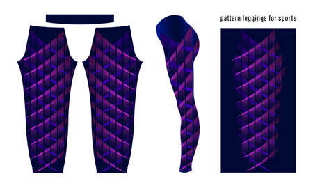 Abstract geometric pattern leggings for sports template vectorのイラスト素材