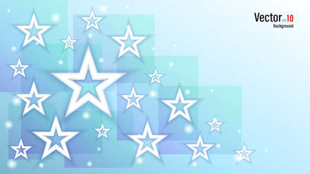 3d white paper or plastic stars on backgroundのイラスト素材