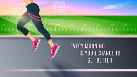 legs fitness woman running side view on the road.のイラスト素材