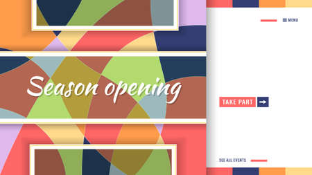 Abstract colorful glass mosaic background web page template designのイラスト素材