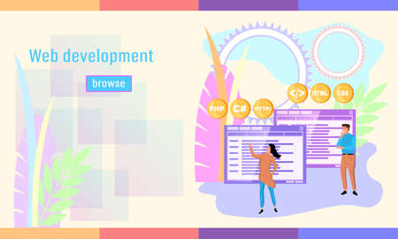 Concept of development design website or appのイラスト素材