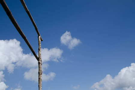 Blue sky with white cloudsの写真素材