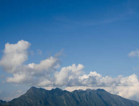 Blue sky with white cloudsの写真素材