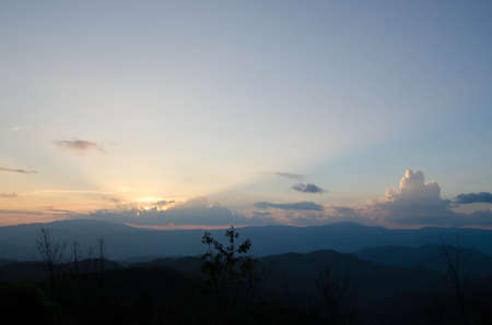 Sunset in Thailand and beauty nature の写真素材
