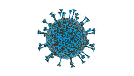3D render of the Coronavirus Medical concept of outbreak of life-threatening Covid-19 virus isolated on white background.の写真素材