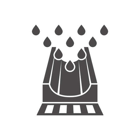 Road drain system icon in flat style.Vector illustration.のイラスト素材