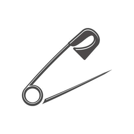 Pin open icon in flat style.Vector illustration.のイラスト素材