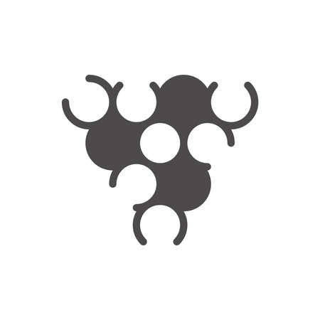 Grapes icon in flat style.Vector illustration.のイラスト素材
