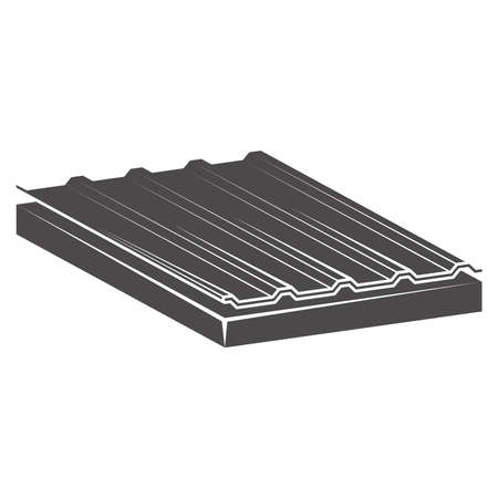 Sandwich panel two-layer. A filler-mineral wool icon in flat style.Vector illustration.のイラスト素材