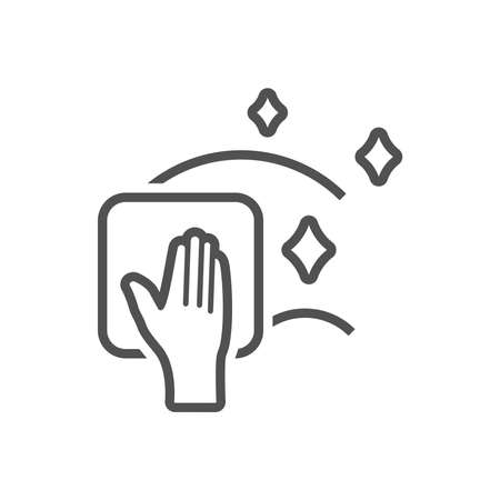 Hand cleaning icon in flat style.Vector illustration.のイラスト素材