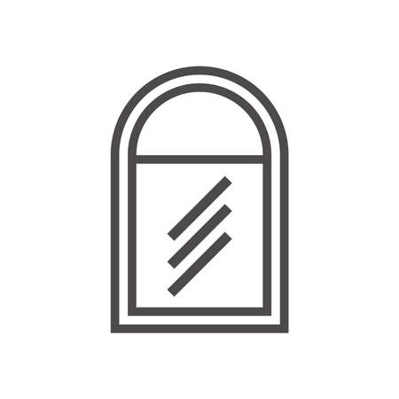Window line icon in flat style.Vector illustration.のイラスト素材